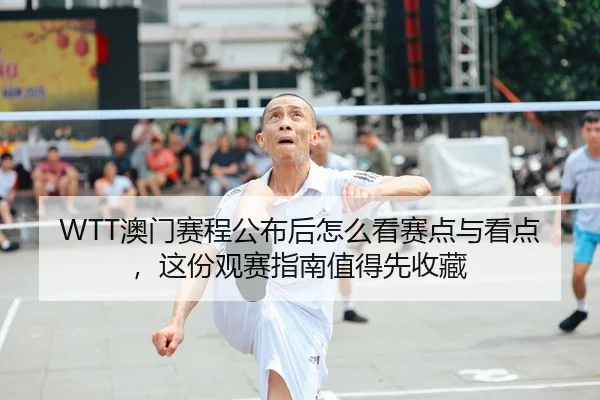 WTT澳门赛程公布后怎么看赛点与看点，这份观赛指南值得先收藏